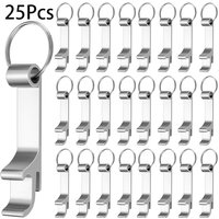 25Pcs Bottle Opener Keychain Metal Bottle Opener Soda Wine Beer Opener Beverage Wedding Favors for Bar