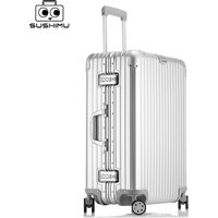 All-aluminum magnesium alloy telescopic suitcase 24-inch luggage business travel case metal combination lock bag 20-inch carry-o