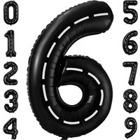 40 Inch Race Car Black Number 0-9 Birthday Party Balloons Boys 0th Birthday Party Race Car Theme Party Decorations Supplies