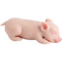 IVITA 14CM 100% Silicone Reborn Sleeping Pig Doll Soft Silicone Realistic Art Mini Piglet Toys for Children Christmas Dolls Gift