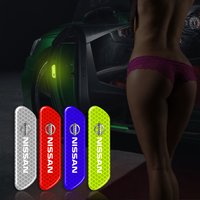 4PCS/set Car Reflective Strips Warning Badge 3D Stickers For Nissan Nismo GTR Tiida Sylphy Teana X Trail T30 T32 Qashqai J10 J11