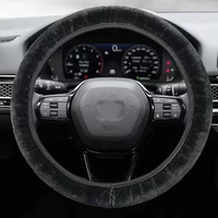 New energy vehicle winter anti slip plush warm steering wheel cover, wear-resistant and fashionable universal car handle cover