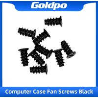 Goldpo Computer Case Fan Screws Black, Fan Screws PC, Fan Screws