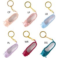 F42F Elegant Pointe Shoes Keyring Mini Ballet Accessories Ballet Shoe Keychains Alloy Material for Bag or Keys