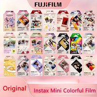 10 30 Sheets Fujifilm Instax Mini Film Black Film / Monochrome/Sky Blue For Mini 13 Mini 12 11 9 8 Plus 40 90 25 Link 3 Camera