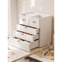 Desktop Organizer Box Plastic Drawers Style for Office Supplies Cosmetics A4 Paper Crafts Storage Cabinet Simple Design