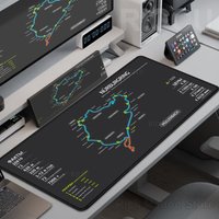 Black Route Desk Mat Nurburgrings Mouse Pad Office PC Carpet Large Gaming Mousepad Non-Slip Rubber Laptop Computer Accessories