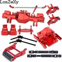 Metal Axle Housing Sleeve Steering Knuckle Links Mid Gearbox Gear Base CVD for RC Car 1/8 Losi LMT Monster Truck Upgrade Parts