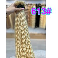 100% Human Hair Extension 613# Deep Curly Wave Natural Hair Vendor Virgin Bundles Bulk 100% Human Hair For Braiding Wholesale