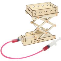 DIY Hydraulic Lift Table Model Kit Electric Wooden Science Experiments Toys for Children Educational Handmade Assemble Toys