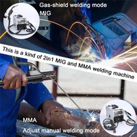 2-in-1 MIG & MMA Schweißgerät, IGBT DC Inverter Gasgeschützter Lichtbogenschweißer mit automatischem Drahtvorschub