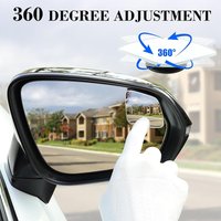 2-piece car adjustablediamondshaped rearview mirror,360 ° rotatingblind spotmirror,driving antiscratch and anti-collision mirror