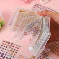 2400pcs mini cute sticker set+ storage book| Various Exquisite Patterns, Suitable for Journal DIY and Scrapbook Making