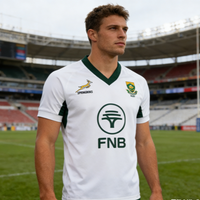 2026 New Men's Best Seller South Africa Springboks Green Gold Rugby Jersey FNB Sponsor Protea Logo Men Quick Drying Beachwear