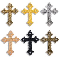 5pcs 52x74mm Gothic Style Flower Rattan Cross Charms Pendants Designer Charms Fit Jewelry Making DIY Jewelry Findings