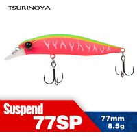 TSURINOYA Jerkbait DW101 77mm 8.5 Suspending Minnow Fishing Lure 77SP Artificial Hard Baits Movement System Pike Fishing Wobbler