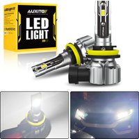 AUXITO 2Pcs 9005 HB3 9006 HB4 H8 H9 H11 LED Fog Light PTF H16JP H11 H8 CSP LED Headlight Bulbs 12V Fog Lamp Car Driving Lamp DRL