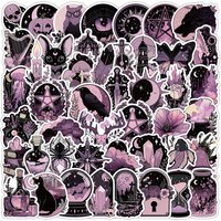 10/30/50pcs Vintage Aesthetic Magic Witch Crystal Cartoon Stickers Gothic Style Decal DIY Guitar Luggage Phone PVC Sticker Decor