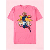 Marvel Genuine New Captain Marvel Marvel Star Marvel Comics Printed Men's and Women's Short Sleeve Plus Size Casual T-Shirts