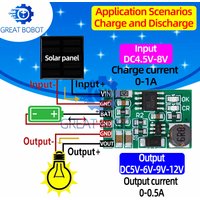 3.7V 4.2V Charger 5V 6V 9V 12V Discharger Board DC DC Converter Boost Module Solar Mobile Power Charger Lithium Battery DD05CVSA