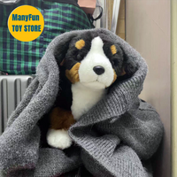 Bernese Mountain Dog High Fidelity Anime Cute Plushie Hound Dogs Plush Toys Lifelike Animals Simulation Stuffed Doll Kawai Toy