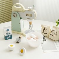 Wooden Kitchen Pretend Play Toy Simulation Wooden Food Mixer Kitchen Accessory Pretend Food Early Learning Educational