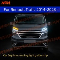 2Pcs 12V Led Guide Strip Headlight For Car Daytime Running Lights Turn Signal DRL Car Modification For Renault Trafic 2014-2023