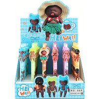 6 Natasha Pen 0.5mm Neutral Pen Press Type Water-Based Pen New Stationery Learning Supplies Student Prize Cartoon Exam Pen