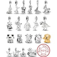925 Sterling Silver Little Lion Animal Series Butterfly Spot Dog Charms Beads Fit Original Pan Bracelet High Quality DIY Jewelry