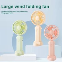 Portable Handheld Mini Fan Foldable Neck Hanging Fans 3 Speed Adjust USB Charge Fan with Phone Stand