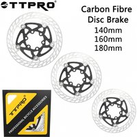 AliExpress NONE TTPRO Ultralight Bicycle Disc Brake Carbon Fibre 140mm 160mm 180mm with 6 Bolts Rotors for MTB Road Bike Disc Brake