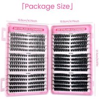 570pcs 30D/40D/50D/60D Individual Lashes Book Clusters Extensions False Eyelash DIY At Home Cluster Eyelash Extensions Makeup