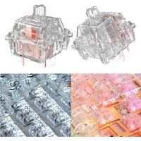 Bright Moon Transparent Switch Custom Mechanical Keyboard 5 Pins Linear Switches 45g Light Force RGB Transparent HIFI Pre-lubed