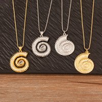 New Creative Design Snail Shape Personality Pendant Necklace For Women Men Pave Shiny Crystal Zircon Charm Jewelry Accessories