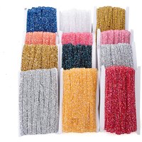 Ducrystal 10/15mm 10Yards/Roll Hot Fix Resin Rhinestone Trim Crystal Beaded Ribbon Iron on Chain for DIY Garment,Shoes,Dress