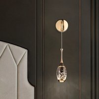 Modern Simple LED Crystal Wall Lamp Restaurant Living Room Corridor Study Bedroom Bedside Decorative Atmosphere Lighting Lamps