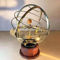 Mechanical Solar System Model Metal Orrery Desk Decoration Kinetic Sculpture Science Gift Office Decor Collectible Ornament