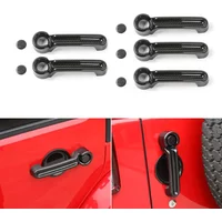 Door Handle Cover Tailgate Handle Covers Molding Trim for Jeep Wrangler JK 2007-2018 Carbon Fiber Style Exterior Accessories