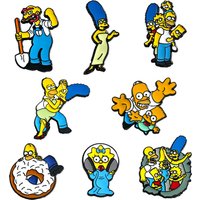 8pcs the Simpsons Cartoon Pins Set Bart & Lisa Simpson Funny Creativity Badges for Backpack Clothes Brooch Accessory