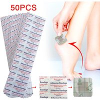 50PCS 38*38mm Transparent PU Waterproof Wound Plaster Band Aid Adhesive Bandage Protective Sticker for Outdoor Home First Aid
