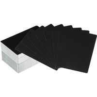 100/200Pcs 86x54x0.45mm Metal Business Cards Blank Aluminum Laser Engrave Printable Name Card for Custom DIY Black/Matte Black