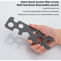 New 9 In 1 Faucet Aerator Removal Tool Metal Key For Hidden Threaded TJ TT JR STD And Cut Side With Housing M16 M18 M20 M22 M24