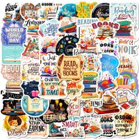 10/25/50pcs Graffiti Reading Books Stickers for DIY Students Scrapbooking Phone Laptop Travel Luggage Skateboard Helmet Bottle