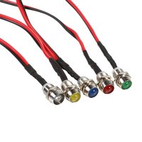 4 Pcs 12v DC 8mm LED Panel Pilot Light Dash Warning Light Bulbs Indicator Lamp Car Van For Universal Cars Van Trucks