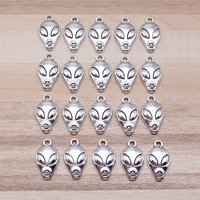 IFOCUS 20pcs/Lot Alien Charms For DIY Jewelry Making Zinc Alloy 19x11mm/0.75x0.43inch