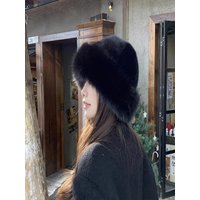 AliExpress NONE Women Luxury Winter Faux-mink Fur Mongolian Hat Thick Warm Round Top Cold-proof Outdoor Thicken Plush Soft Fashion Snow Caps