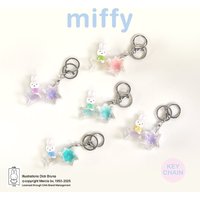 Kawaii Cute Lovely Miffy Dreamy Fantasy Keychain Pendant Mystery Blind Box Gifts Toy Model Anime Figures Collect Ornaments