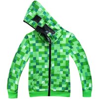 2025 aaa AMad ZKids Halloween Crawler Creepersw Cosplay Costume Funny Hoodie Sweatshirt Birthday Party Jacket Green Armo