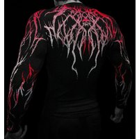 Breathedivinity American streetwear dark style long-sleeved sporty fitness stretchy top