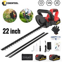 CONENTOOL 22 Inch Cordless Electric Hedge Trimmer Handheld 56cm Lawn Mower Landscaping Hedge Pruner For Makita 18V Battery Pin
